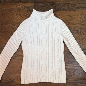 Tribal Cable Knit Turtleneck Size Large